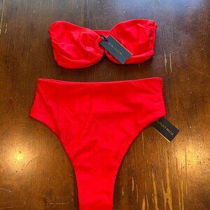 Sunlight Muse Bikini Set High Waist Red Size Small